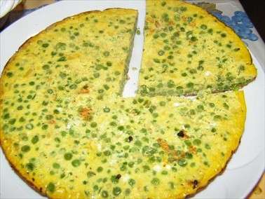 frittata con piselli