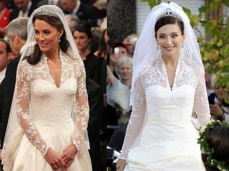Kate Middleton copia l'abito da sposa