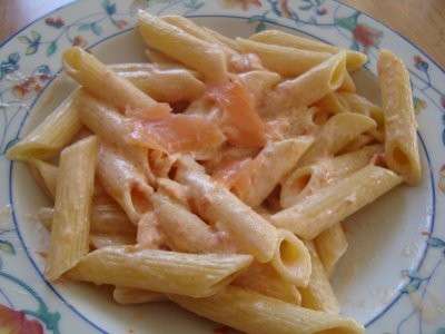 Pasta panna e salmone