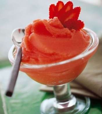 sorbetto con fragole