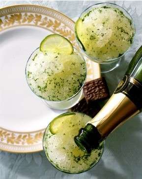 Sorbetto allo champagne e lime