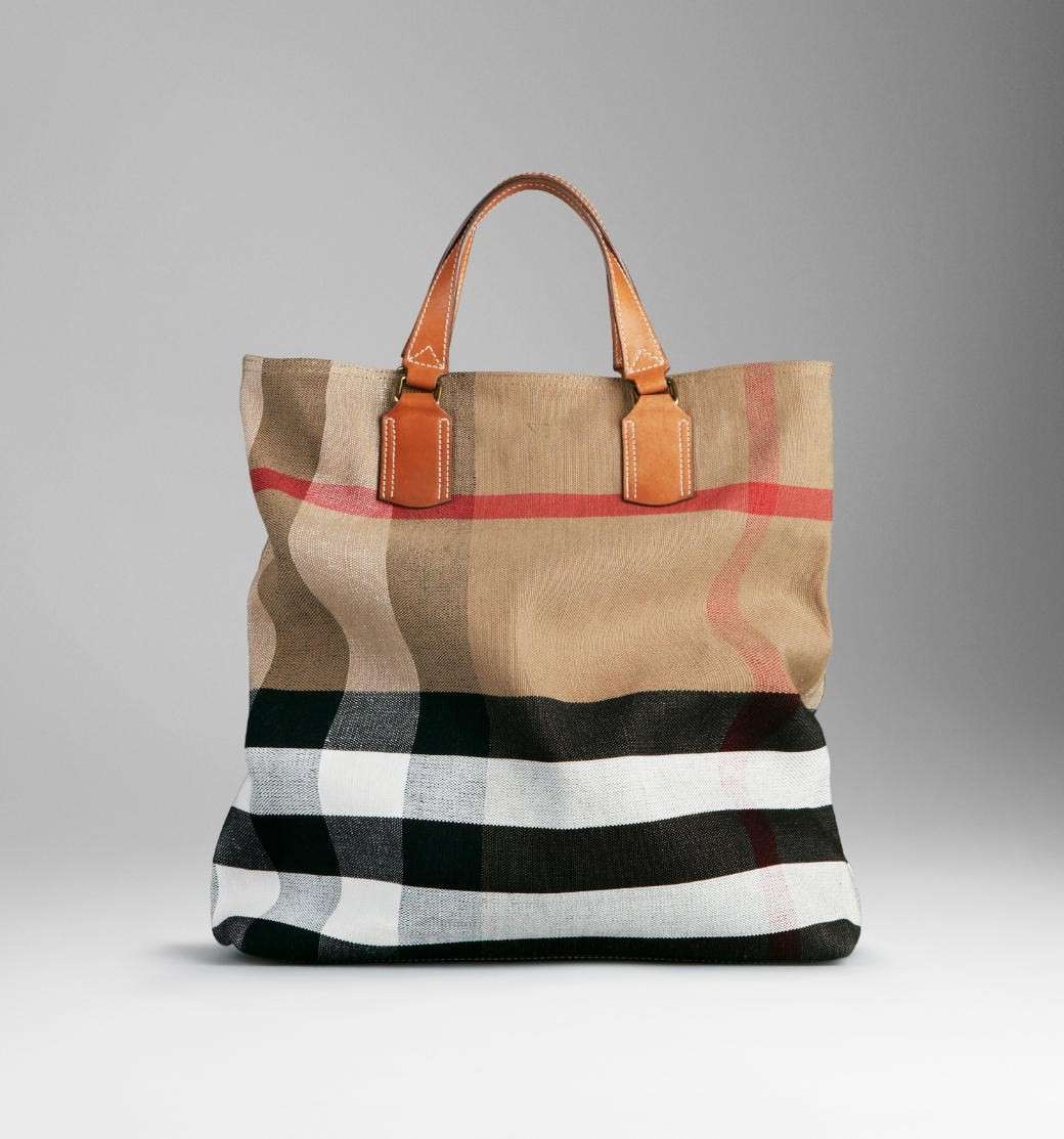 Tote con stampa check