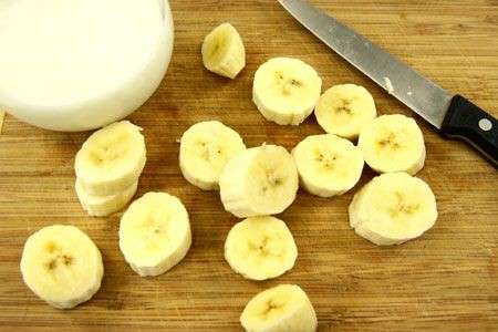preparazione banane per frappè