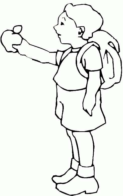 Un bambino che va a scuola