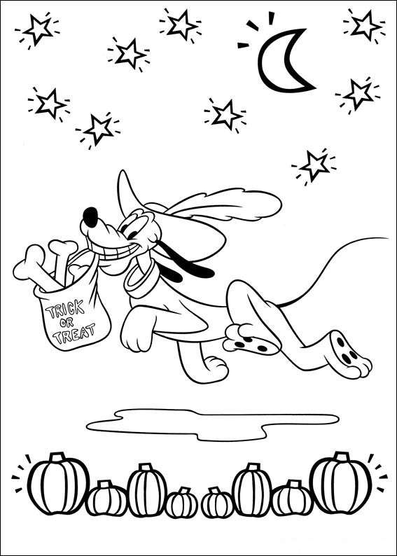 Disegno con Pluto a tema Halloween