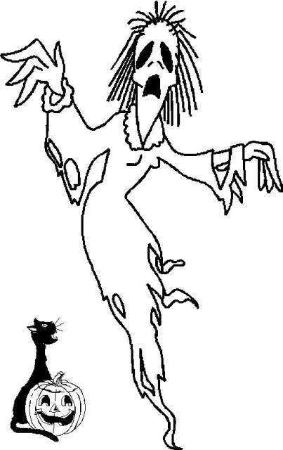 Disegno con spettro di Halloween