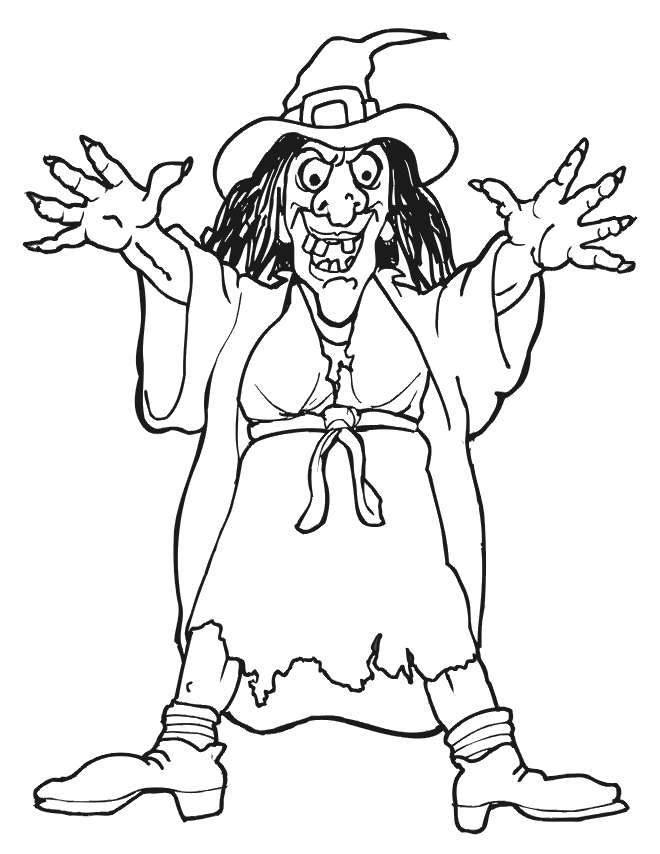 Disegno di strega spaventosa