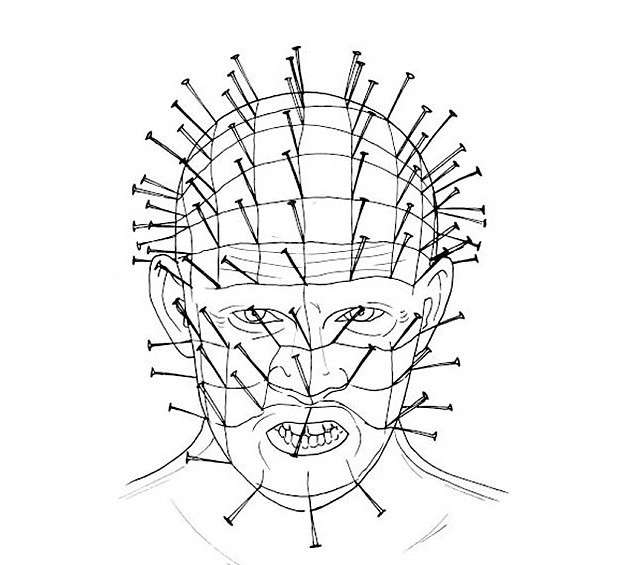 Disegno di testa di mostro