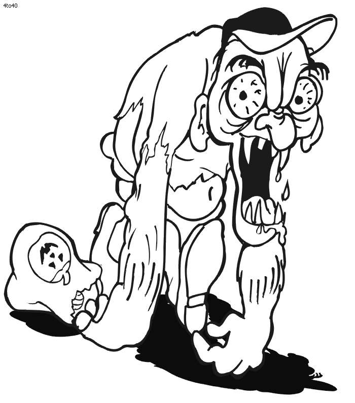 Disegno di zombie per Halloween