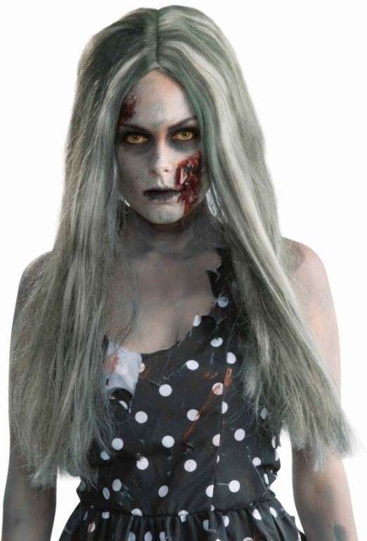 Donna zombie con capelli biondi