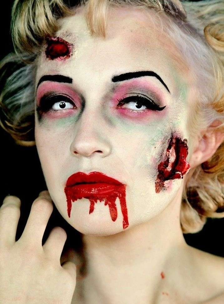 Make up zombie da Marylin Monroe