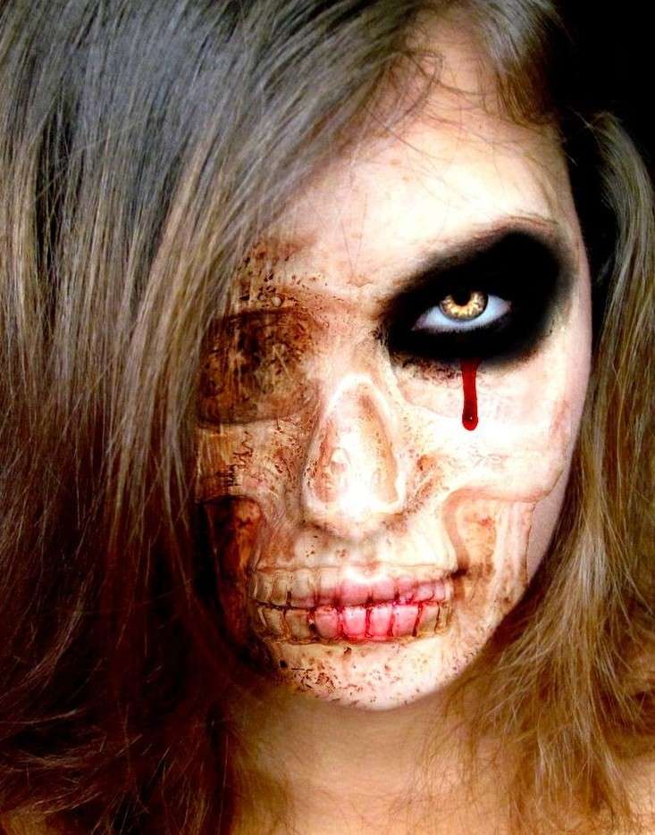 Trucco zombie con occhio nero