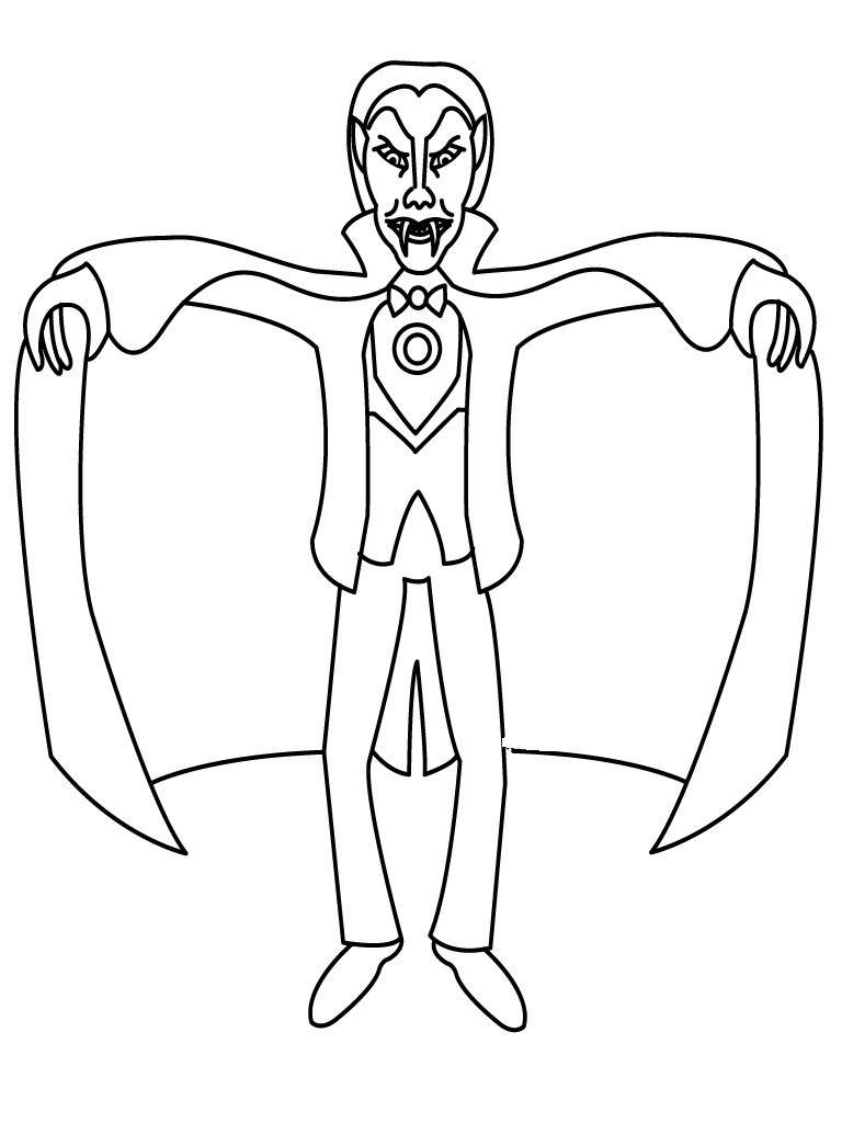 Vampiro di Halloween da stampare