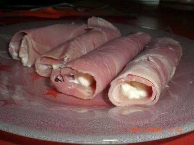 involtini con prosciutto cotto