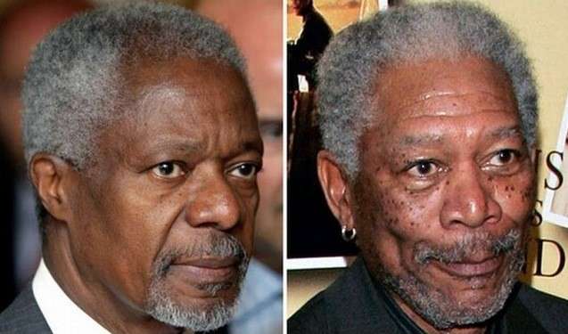 Kofi Annan e Morgan Freeman