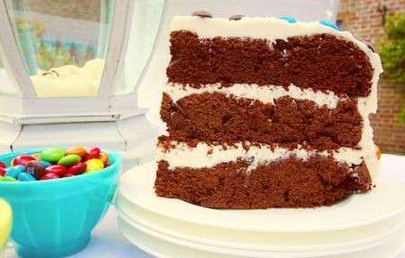 Torta con smarties fetta