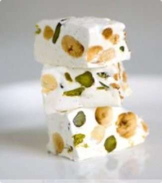 torrone bianco con pistacchi