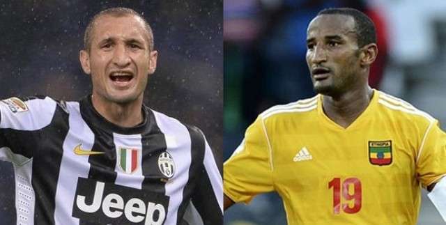 Giorgio Chiellini e Girma Adane