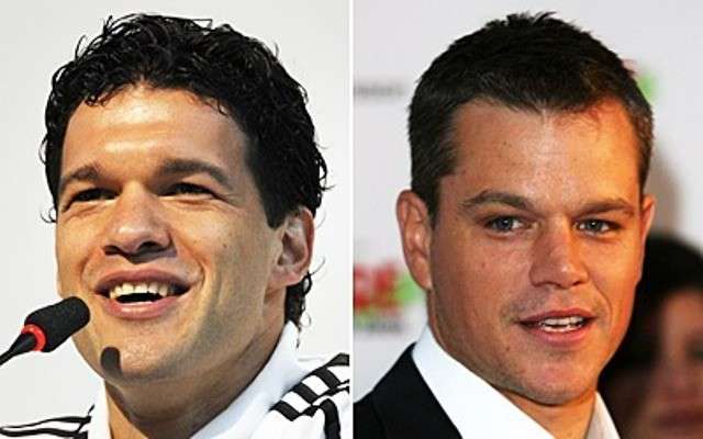 Michael Ballack e Matt Damon