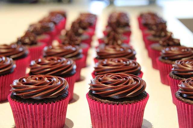 Cupcake con crema al cacao