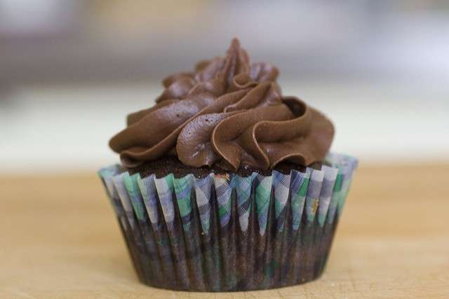 Cupcake con crema al cioccolato