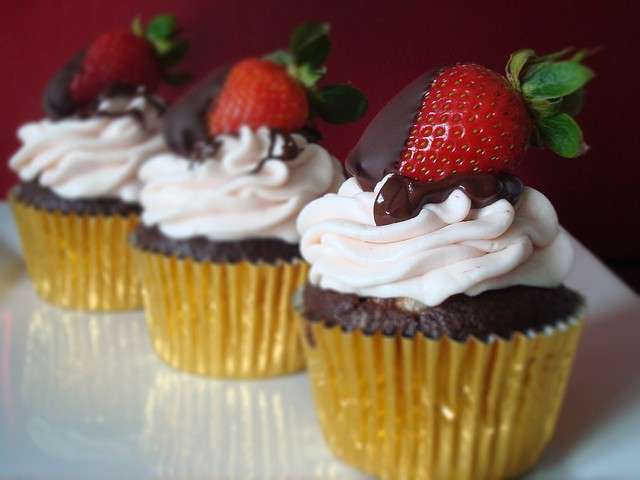 Cupcake fragole e cioccolato