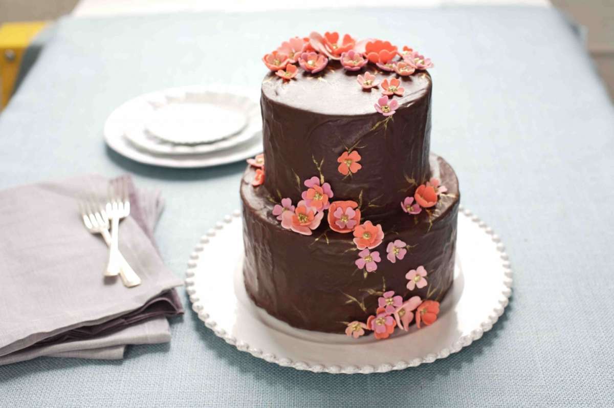 Torta nuziale fiori di pesco