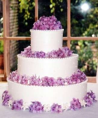 Torte nuziali fiori viola