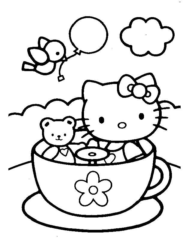 Disegno per la festa del papà con Hello Kitty