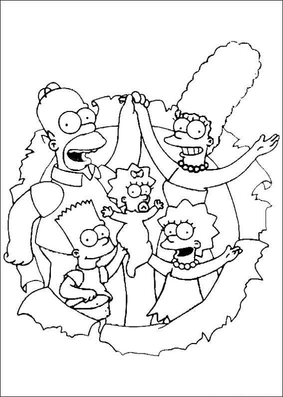 Disegno per la festa del papà con i Simpson
