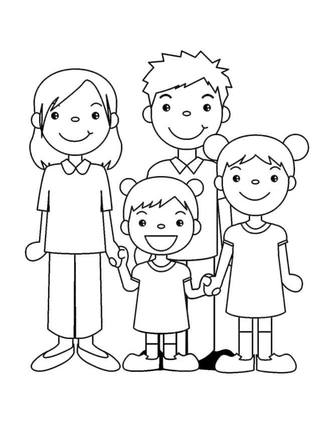 Disegno per la festa del papà con la famiglia