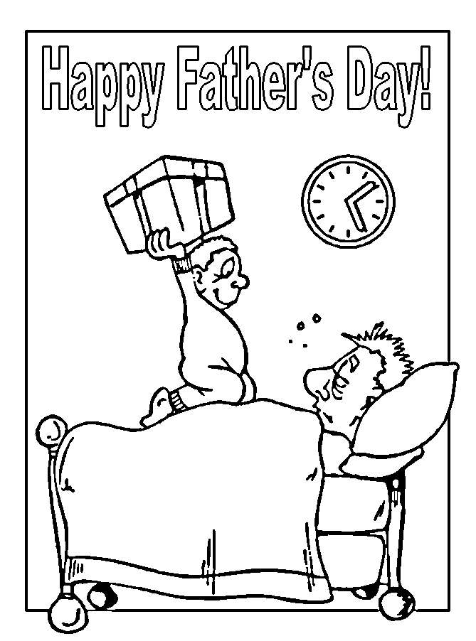 Disegno per la festa del papà con la sveglia