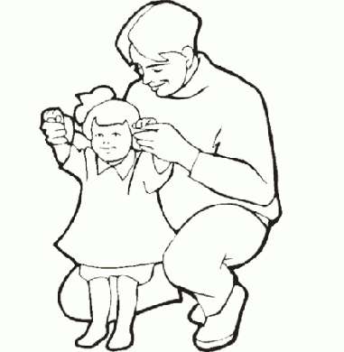 Disegno per la festa del papà con una bambina