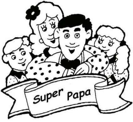 Disegno per la festa del papà con una famiglia