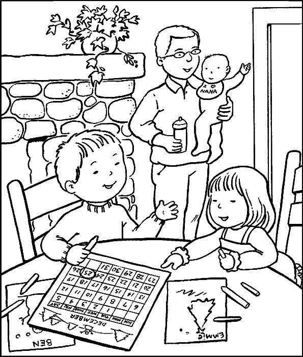Famiglia felice per la festa del papà