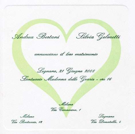 Partecipazione con cuore di Pineider