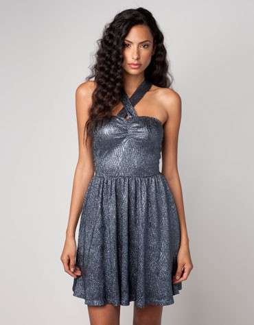 Abito argento Bershka