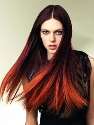 Ombre hair rosso very chic