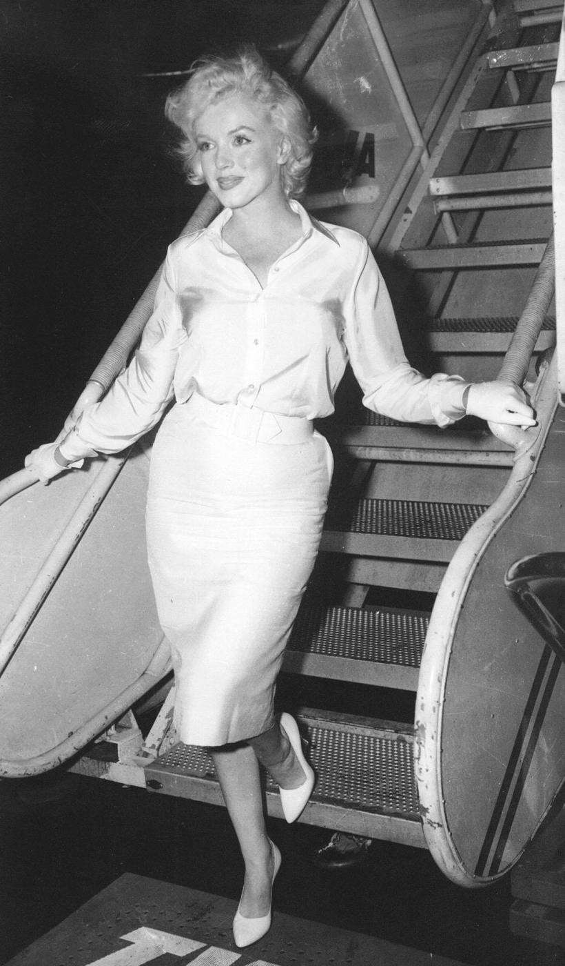 Marylin Monroe scende dall'aereo