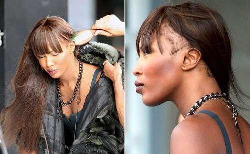 Naomi Campbell calva