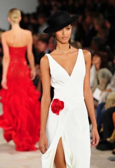 Abito da sposa bianco e rosso 2013 Ralph Lauren