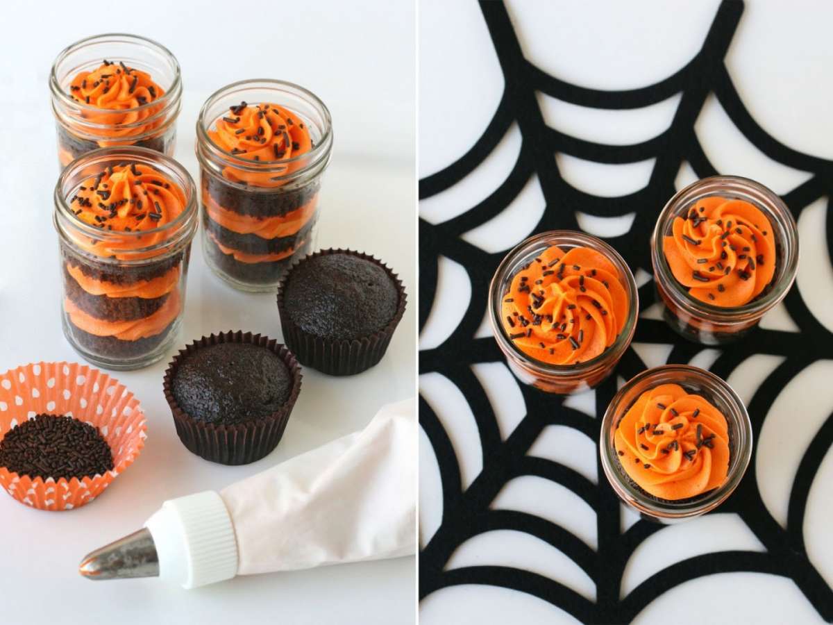 Bicchierini di Halloween a strati