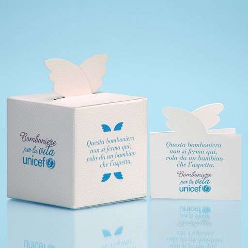 Bomboniere solidali Unicef scatola confetti