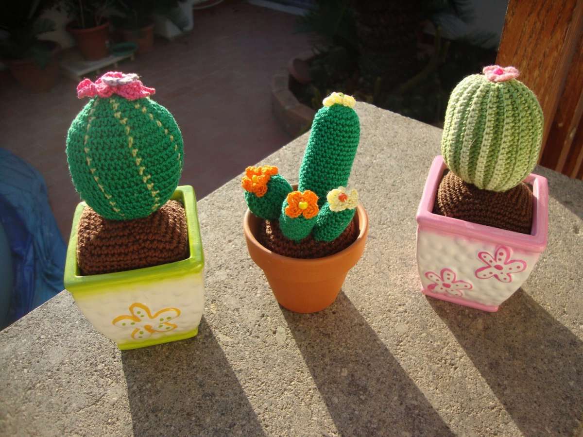 Bomboniere uncinetto cactus