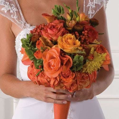 Bouquet sposa arancio