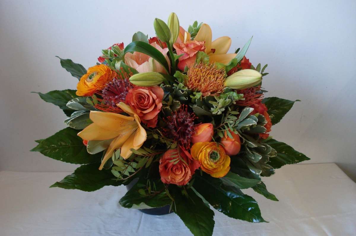 Bouquet sposa con fiori gialli e arancioni