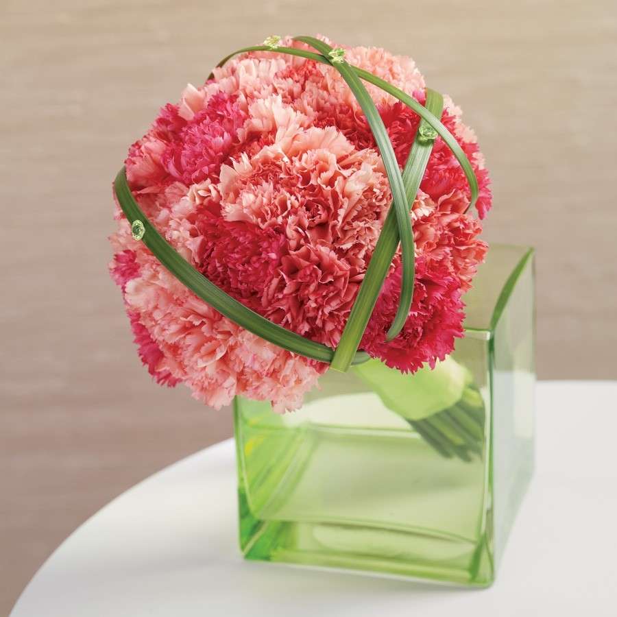 Bouquet sposa garofani rosa