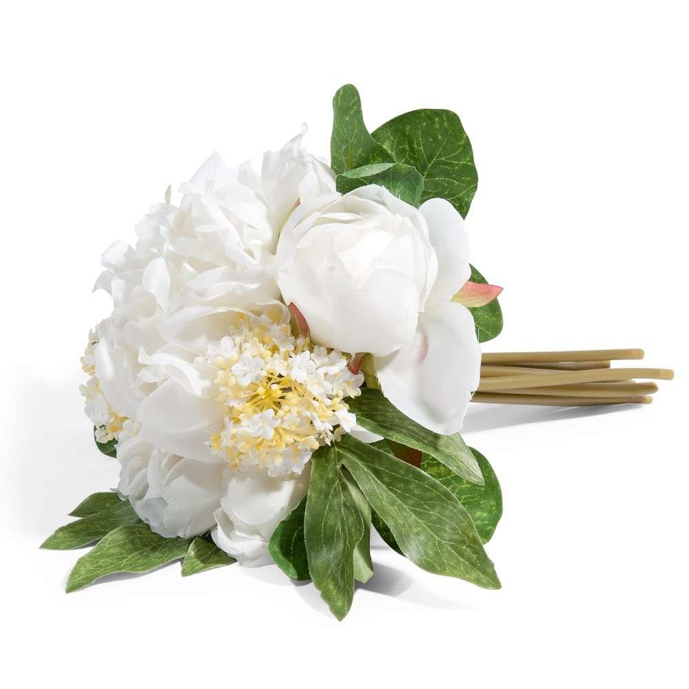 Bouquet sposa peonie bianche