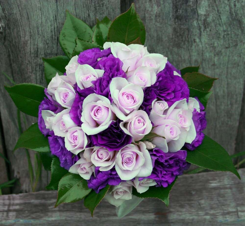Bouquet sposa rose viola