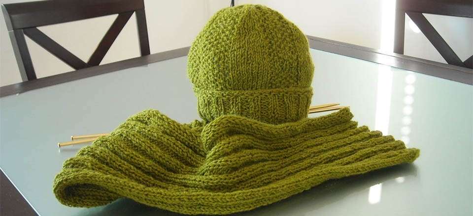 Cappello di lana verde